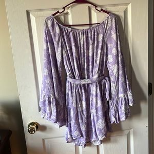 NWOT Floral Off Shoulder Romper